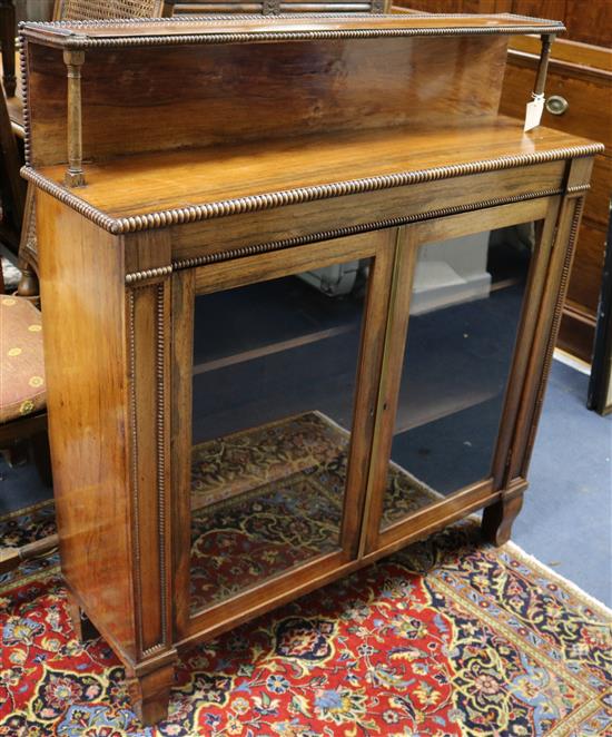 A Regency rosewood chiffonier W.101cm